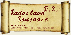 Radoslava Konjović vizit kartica